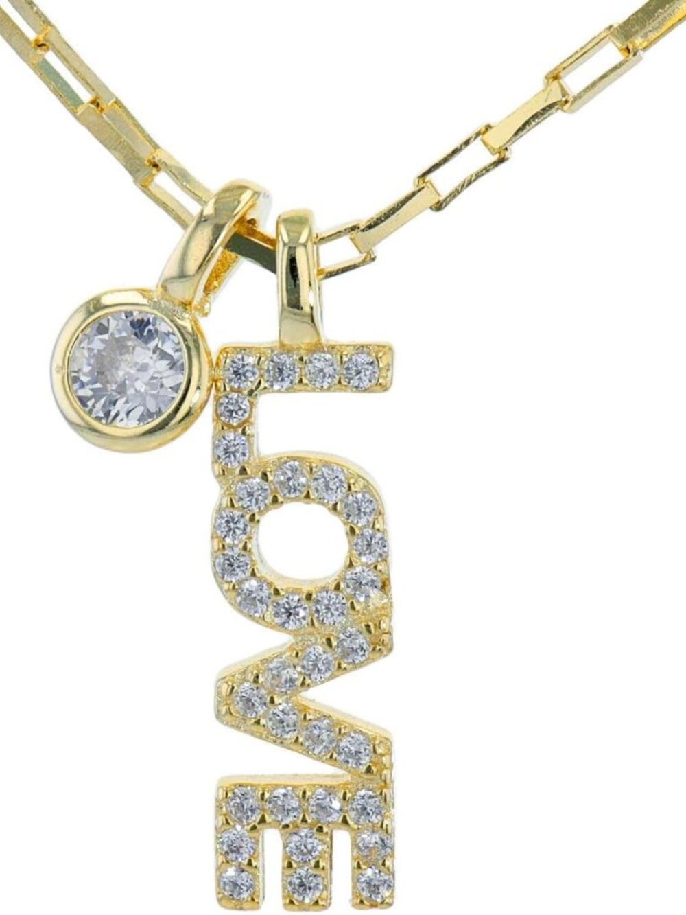 Women's Cubic Zirconia Pendant Necklace, 0.63 CTW – Rhodium Over Sterling Silver